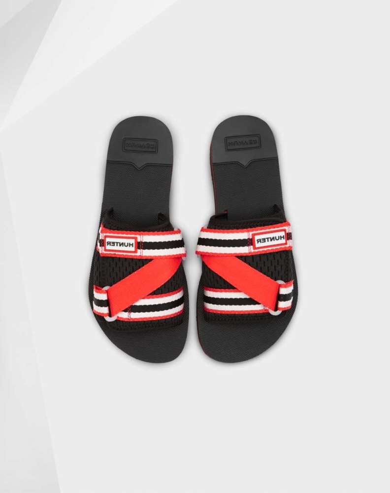 Red Women's Hunter Original Flatform Beach Slides | ECHI-36412