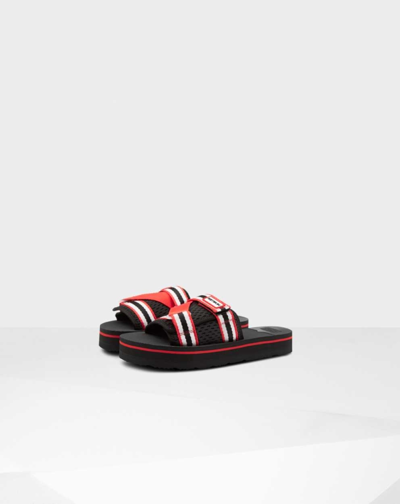 Red Women's Hunter Original Flatform Beach Slides | ECHI-36412