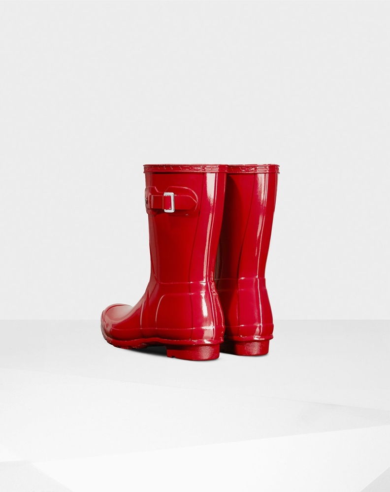 Red Women's Hunter Original Gloss Short Rain Boots | SAVB-28506