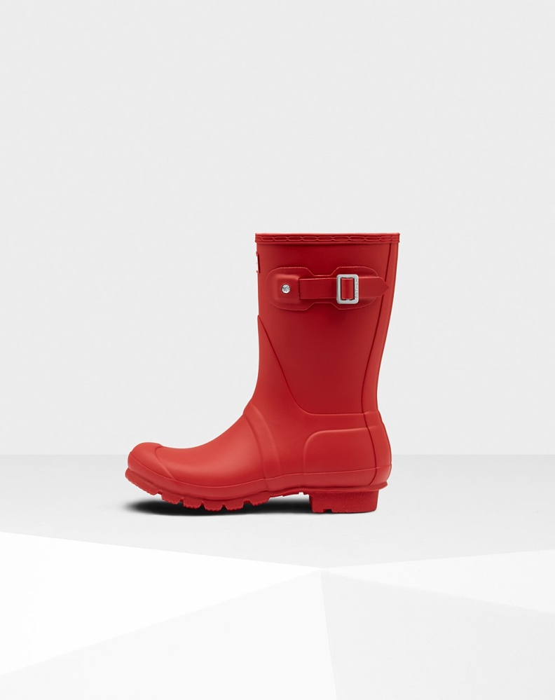 Red Women's Hunter Original Short Rain Boots | FZAW-48163