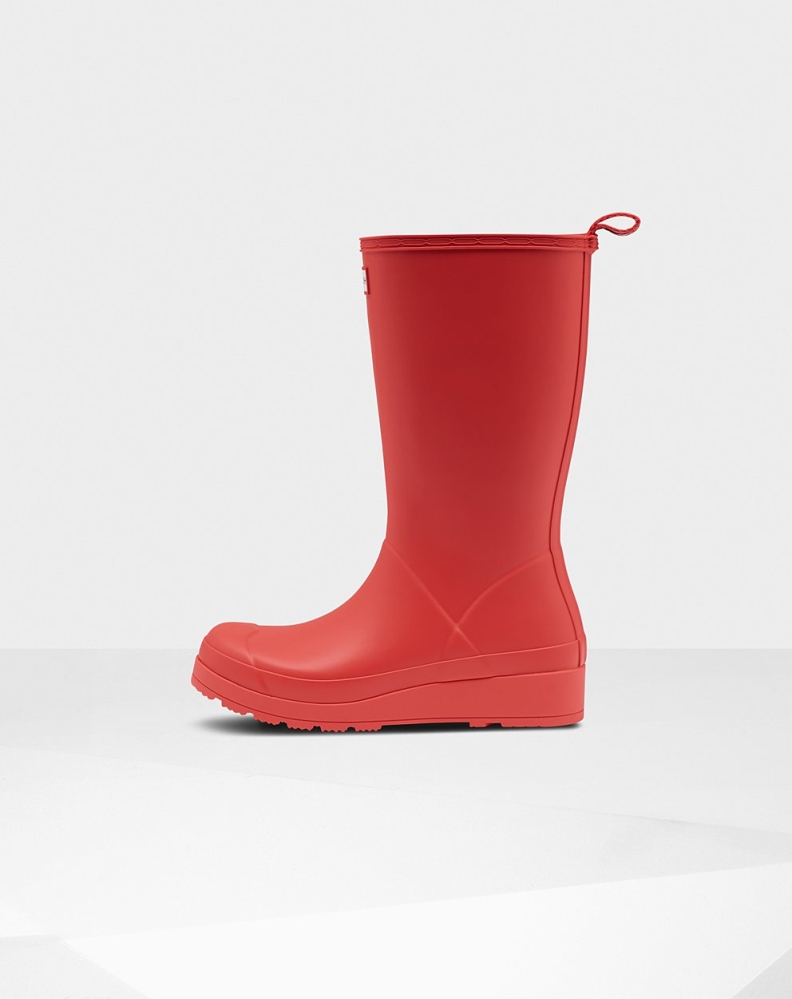 Red Women's Hunter Original Tall Rain Play Boots | RGCJ-74935