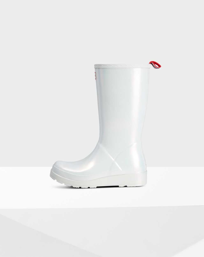 Silver Women's Hunter Original Play Nebula Wellington Tall Rain Boots | DEGP-70849