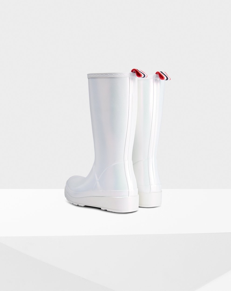 Silver Women's Hunter Original Tall Nebula Rain Play Boots | FRYJ-64150