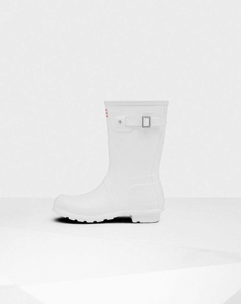 White Women's Hunter Original Short Rain Boots | SDZR-74530