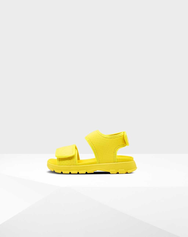 Yellow Kids' Hunter Original Big Outdoor Sandals | YLTB-60789