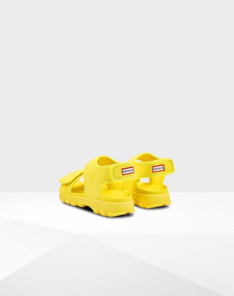 Yellow Kids' Hunter Original Big Outdoor Sandals | YLTB-60789