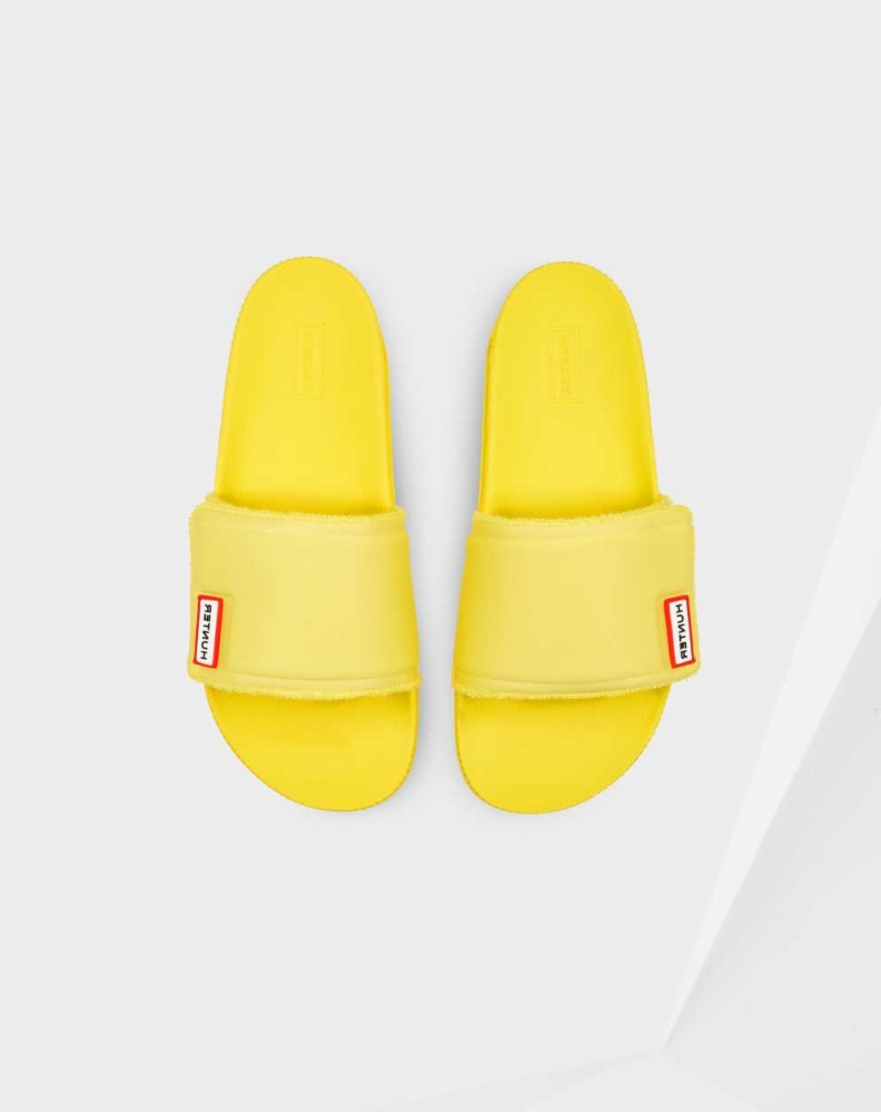 Yellow Women's Hunter Original Adjustable Slides | ZQOU-58071