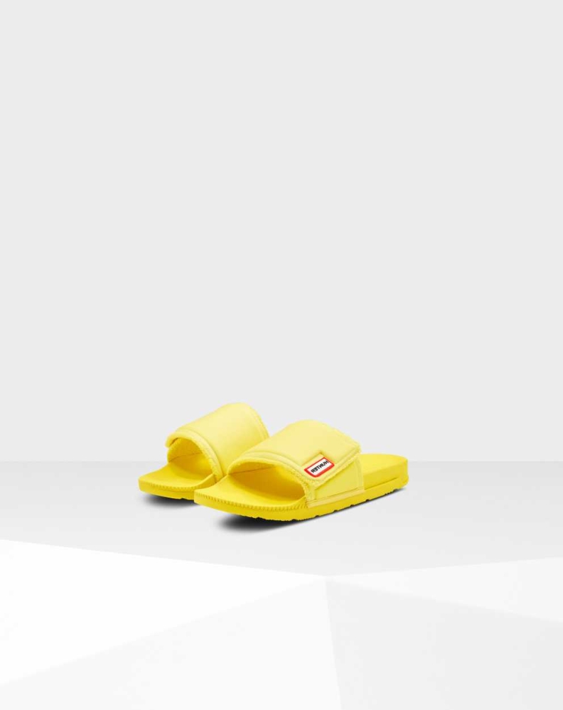 Yellow Women's Hunter Original Adjustable Slides | ZQOU-58071