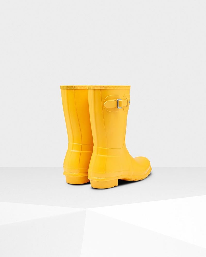 Yellow Women's Hunter Original Short Rain Boots | GHWX-80735