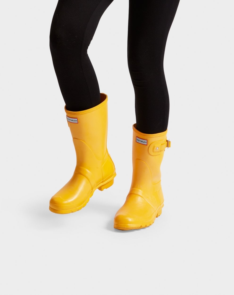 Yellow Women\'s Hunter Original Short Rain Boots | GHWX-80735