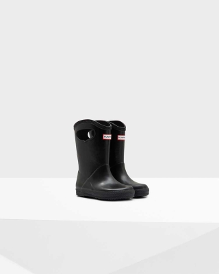 Black Kids' Hunter Original First Classic Grab Handle Wellington Short Rain Boots | UVEG-69421