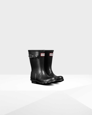 Black Kids' Hunter Original Little Pearlized Wellington Short Rain Boots | GVZP-43802