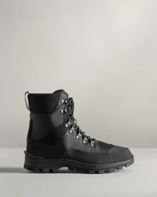 Black Men's Hunter Insulated Recycled Polyester Commando Boots | AWND-52013