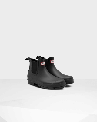 Black Men's Hunter Original Chelsea Boots | ZVXT-59064