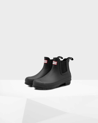 Black Women's Hunter Original Chelsea Boots | YEAI-92651