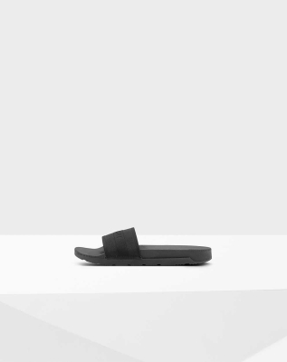 Black Women's Hunter Original Elastic Slides | NEJQ-24389