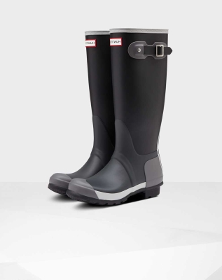 Black Women's Hunter Original Inside Out Wellington Tall Rain Boots | ZNSB-76310