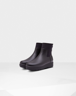 Black Women's Hunter Refined Slim Fit Neoprene Chelsea Boots | QNSP-72853