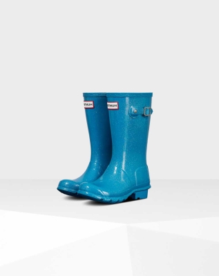 Blue Kids' Hunter Original Big Starcloud Wellington Short Rain Boots | ISYQ-74905