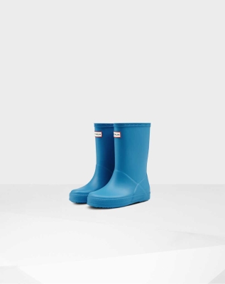 Blue Kids' Hunter Original First Classic Wellington Short Rain Boots | HGIT-87942