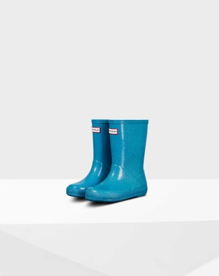 Blue Kids' Hunter Original First Classic Starcloud Wellington Short Rain Boots | KZHW-35820