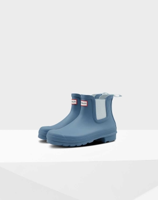 Blue Women's Hunter Original Chelsea Boots | KQGF-07315