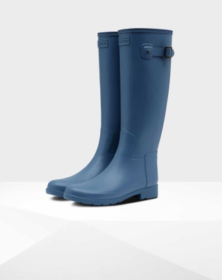 Blue Women's Hunter Refined Slim Fit Wellington Tall Rain Boots | AUBC-06213