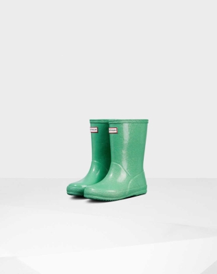 Green Kids' Hunter Original First Classic Starcloud Wellington Short Rain Boots | VPJW-71529