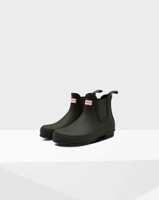 Green Women's Hunter Original Chelsea Boots | JZNS-47596