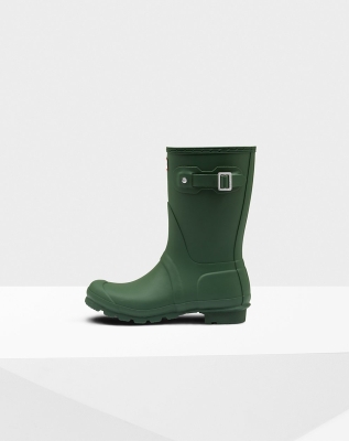 Green Women's Hunter Original Short Rain Boots | EIPU-02931