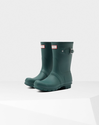 Green Women's Hunter Original Short Rain Boots | NMGI-52938