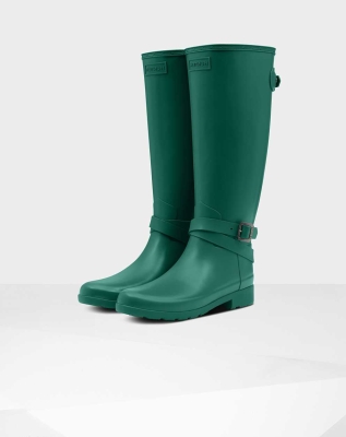 Green Women's Hunter Refined Slim Fit Wellington Tall Rain Boots | CSJQ-62957