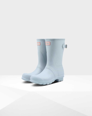 Grey Women's Hunter Original Back Wellington Short Rain Boots | ACQY-42796