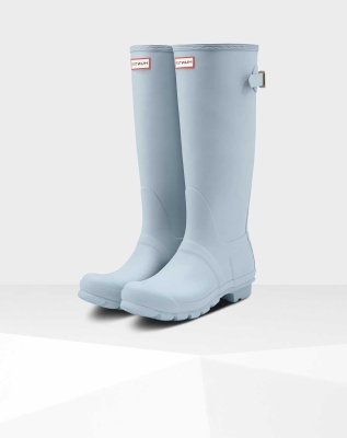 Grey Women's Hunter Original Back Wellington Tall Rain Boots | IESW-07856