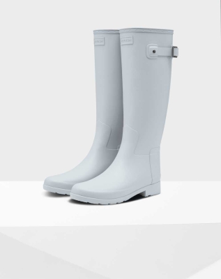 Grey Women's Hunter Refined Slim Fit Wellington Tall Rain Boots | OWCD-90253