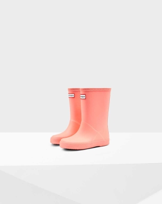 Pink Kids' Hunter Original First Classic Wellington Short Rain Boots | ZKHJ-02596