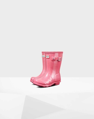 Pink Kids' Hunter Original Little Starcloud Wellington Short Rain Boots | DTEH-20349