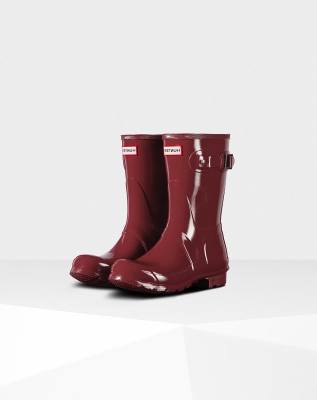 Red Women's Hunter Original Gloss Short Rain Boots | QRHP-25430