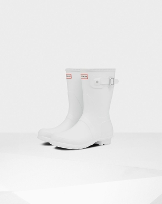 White Women's Hunter Original Short Rain Boots | SDZR-74530