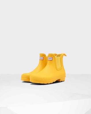 Yellow Women's Hunter Original Chelsea Boots | CGLN-16058