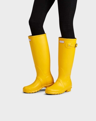 Yellow Women's Hunter Original Wellington Tall Rain Boots | AOXU-34295